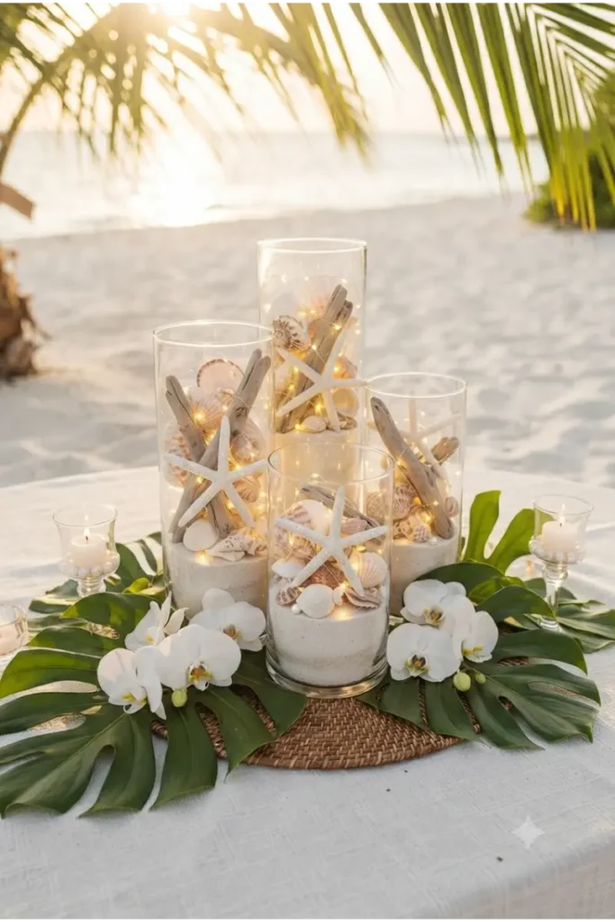 12. Create a DIY Beach-Themed Centerpiece
