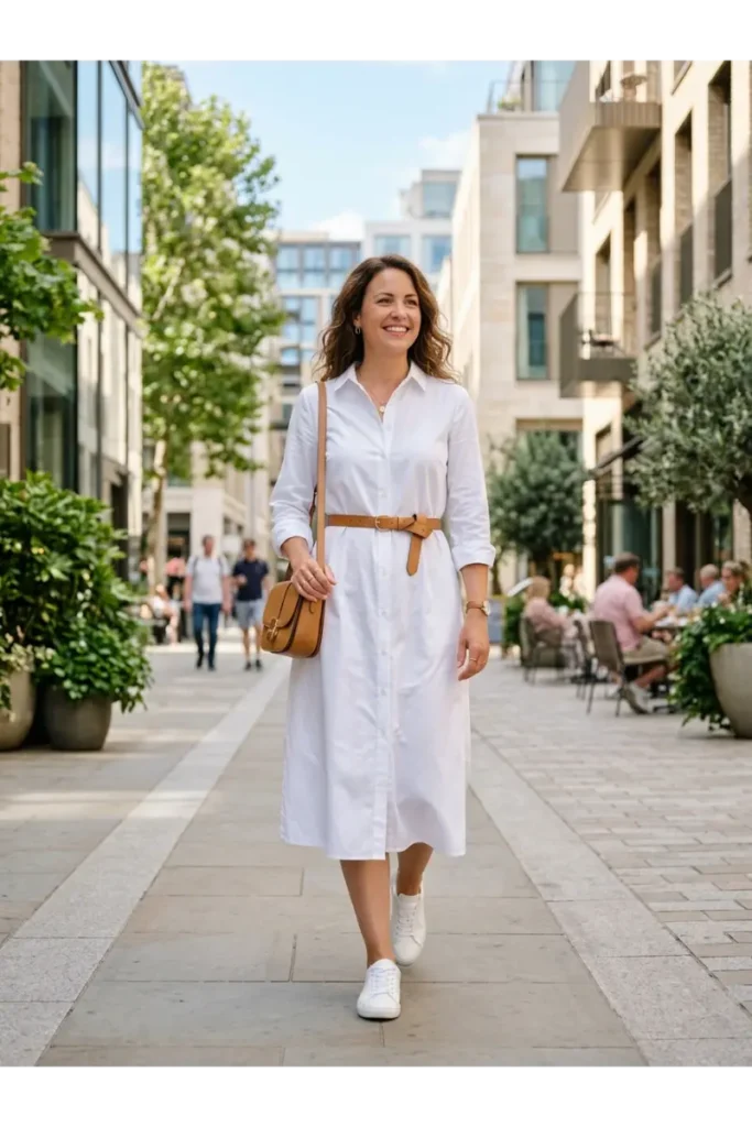 White Shirt Dress and Casual Styles