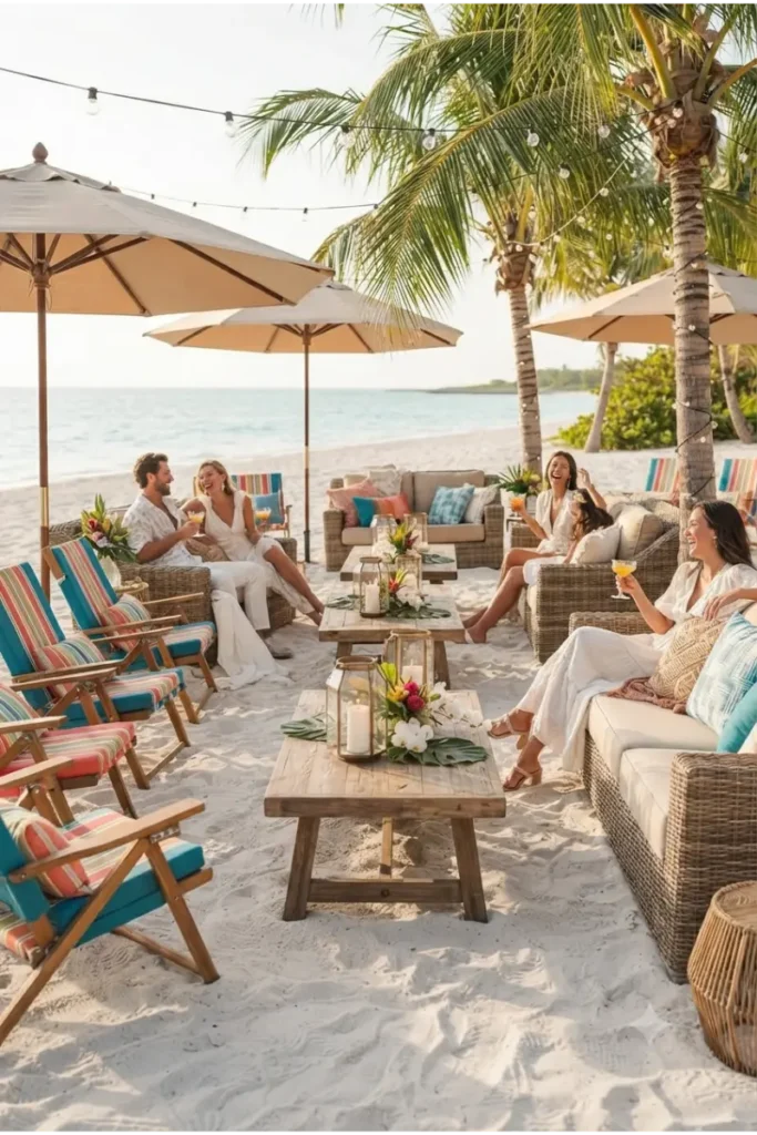 Set Up a Beach Chair Lounge Area