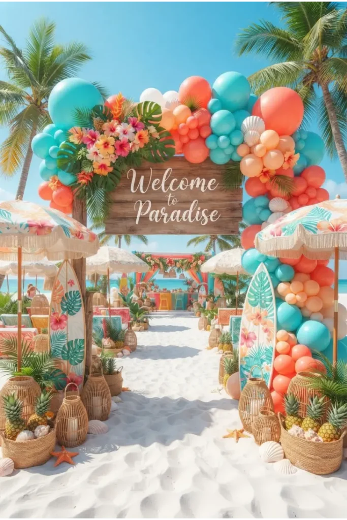 2. Set Up a Beach-Inspired Entrance