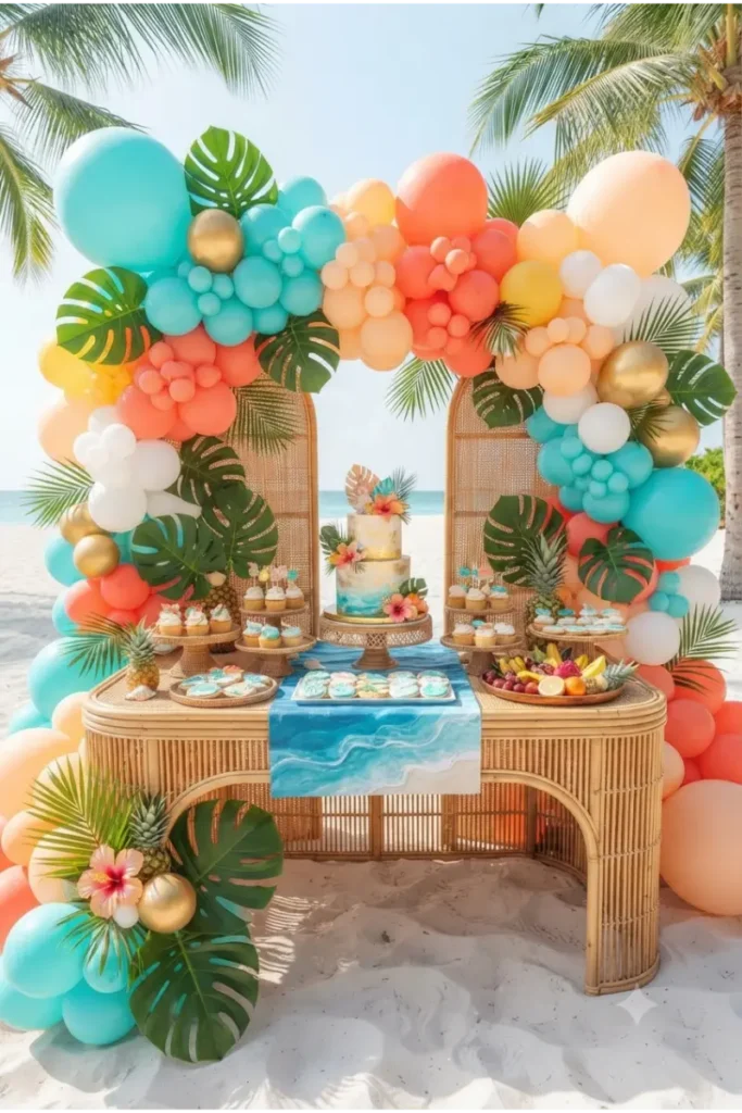 Use a Tropical Balloon Garland