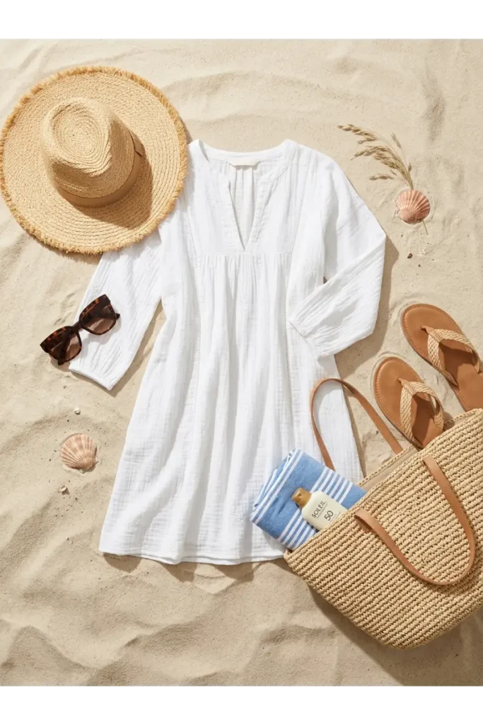 White Beach Dress Summer Looks