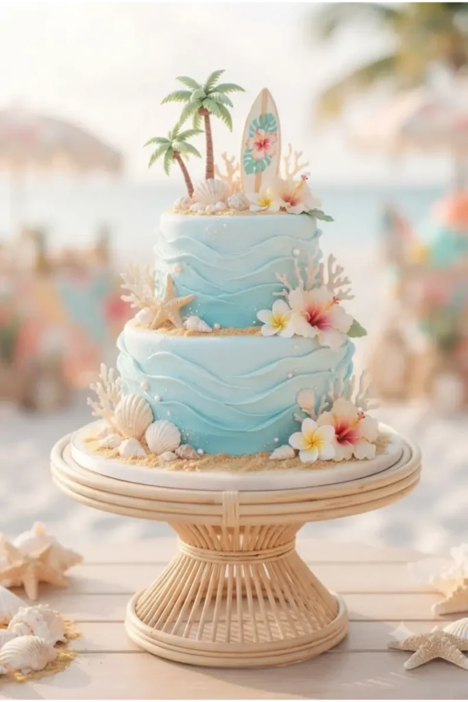 Make a Beach-Themed Birthday Cake