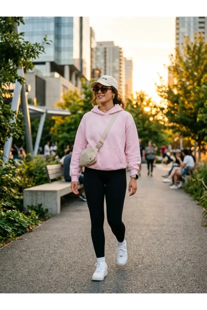  Baby Pink Hoodie with Leggings