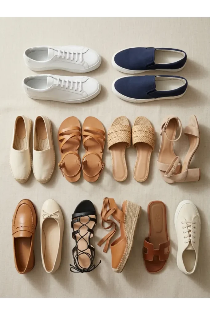 Summer Outfits Women: 25 Stylish Outfit Ideas You'll Want to Wear All Season 23 Collection of the best summer shoes including white sneakers, canvas sneakers, sandals, espadrilles, loafers, ballet flats, and wedge heels for stylish warm-weather outfits.