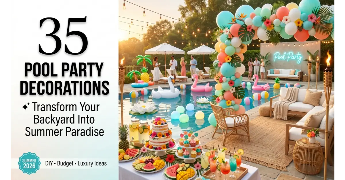 Pool Party Decorations: 35 Creative Ideas to Transform Your Backyard 1 pool party decorations