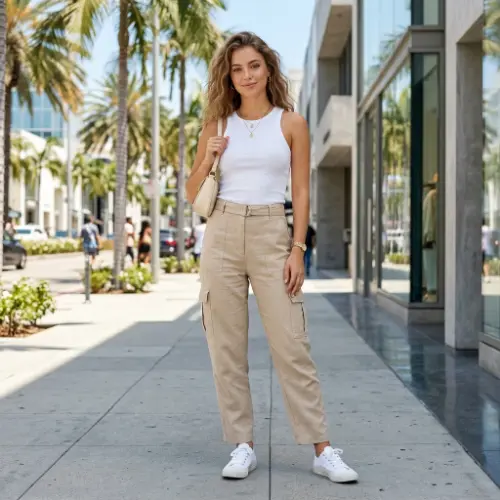 Summer Cargo Pants Outfit for Women