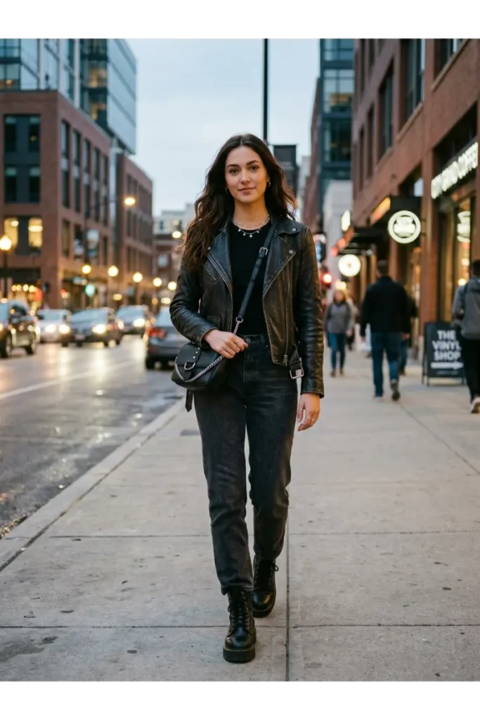 Edgy Alternative With a Leather Jacket