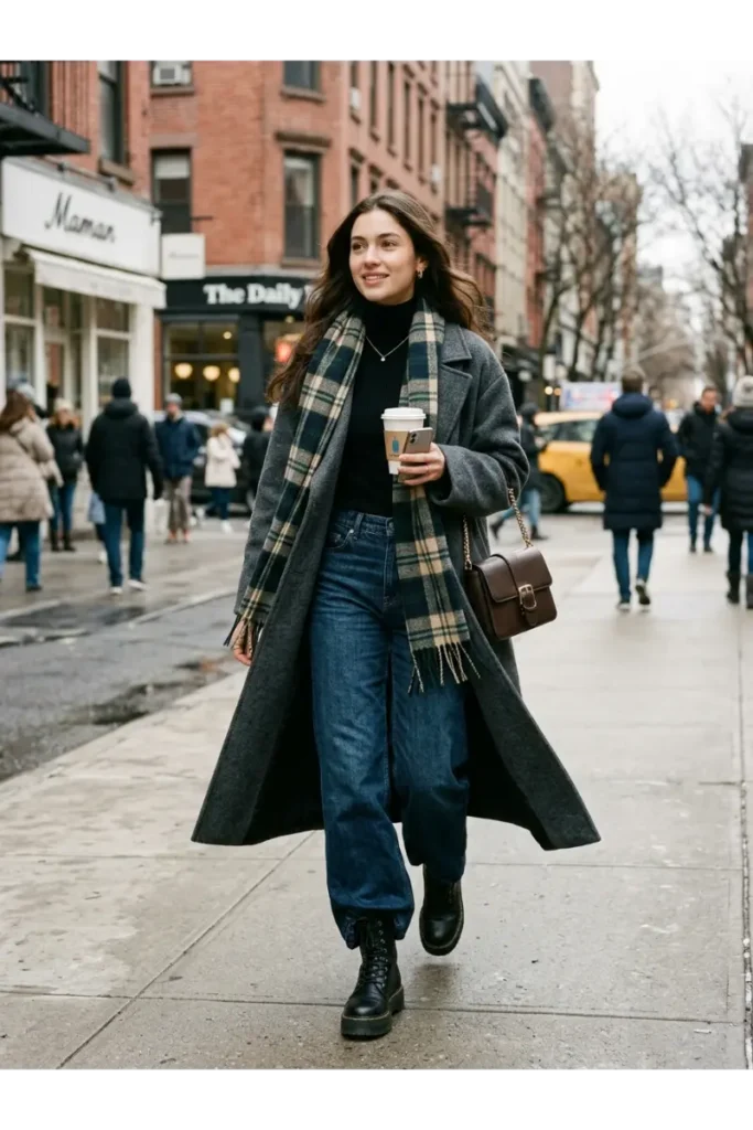 Oversized Coat With Chunky Boots