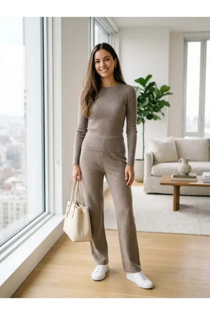 Neutral Knit Set for an Easy Minimalist Outfit