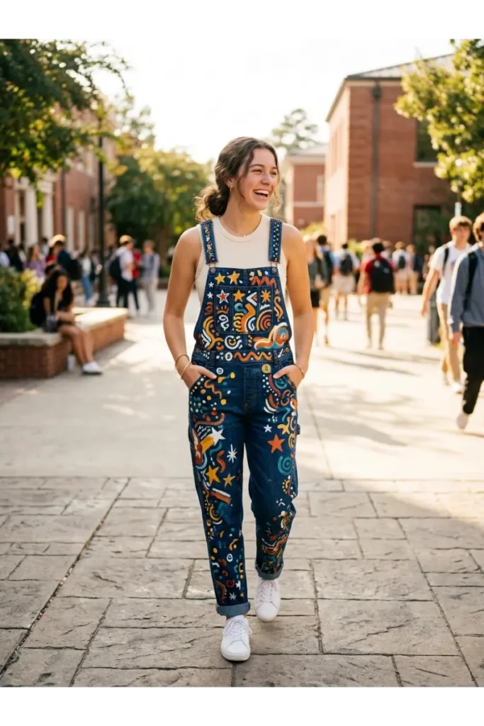 Senior Spirit Jeans and Pants: 25 Creative Ideas for Senior Year, Homecoming & School Spirit 14 Senior Painted Overalls