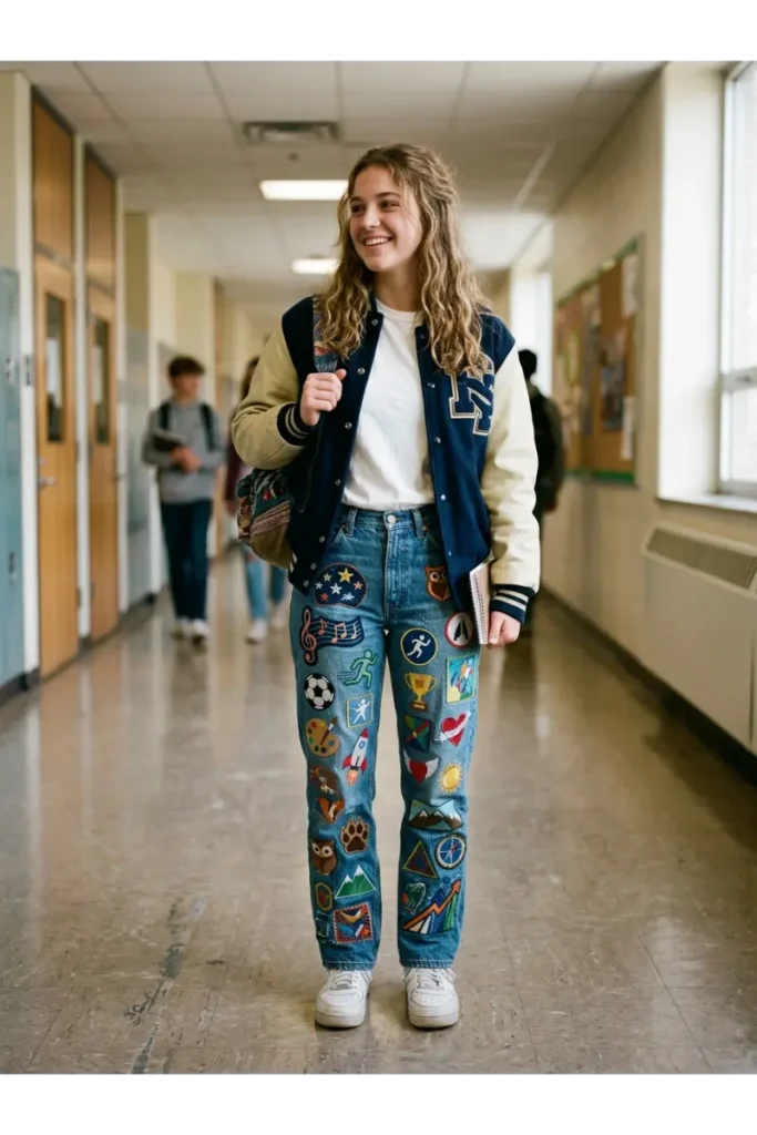 Senior Spirit Jeans and Pants: 25 Creative Ideas for Senior Year, Homecoming & School Spirit 17 School Spirit Jeans with Patches