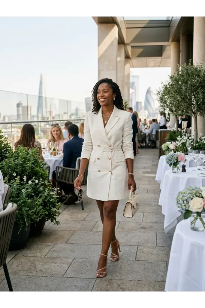 Brunch Outfit Ideas Black Women: 25 Stylish Looks for Every Vibe 18 Blazer Dress for a Dressier Brunch