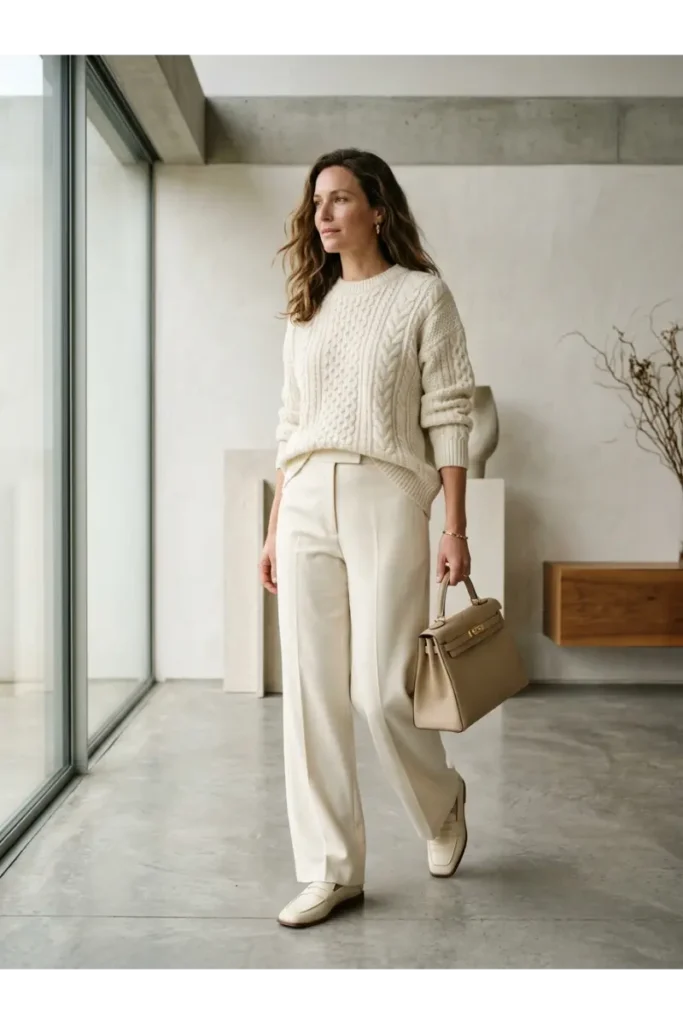 Monochrome Cream Outfit