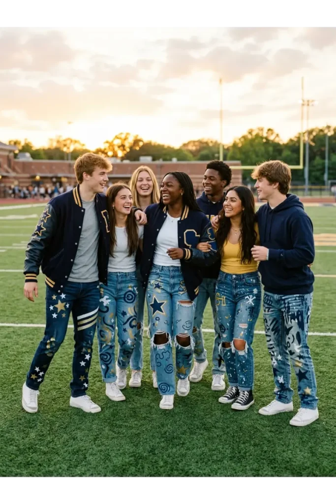 Senior Spirit Jeans and Pants: 25 Creative Ideas for Senior Year, Homecoming & School Spirit 21 Matching Senior Class Jeans