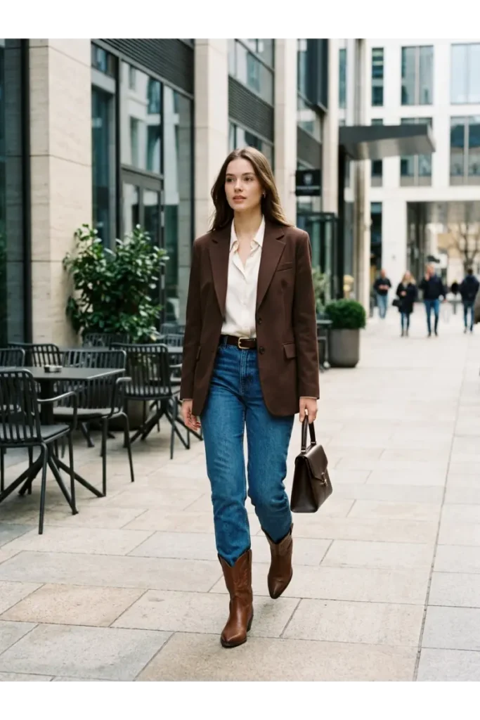 Cowboy Outfits for Women: Stylish Western Looks That Feel Modern 21 Modern Western Outfit with a Blazer