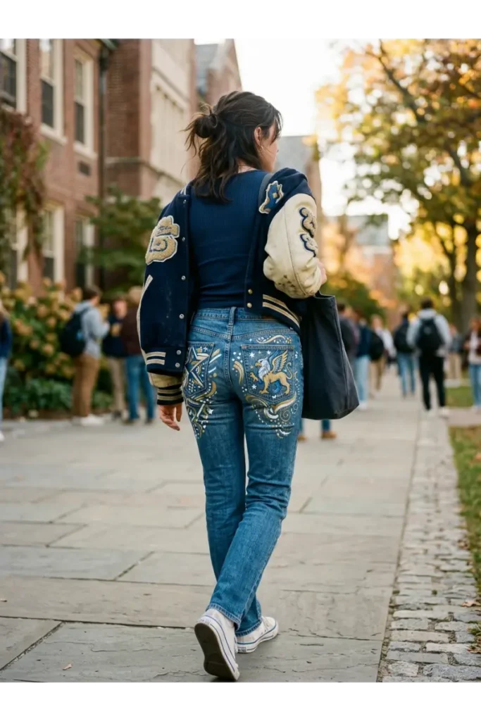 Senior Spirit Jeans and Pants: 25 Creative Ideas for Senior Year, Homecoming & School Spirit 22 Senior Jeans with School Mascot and Year