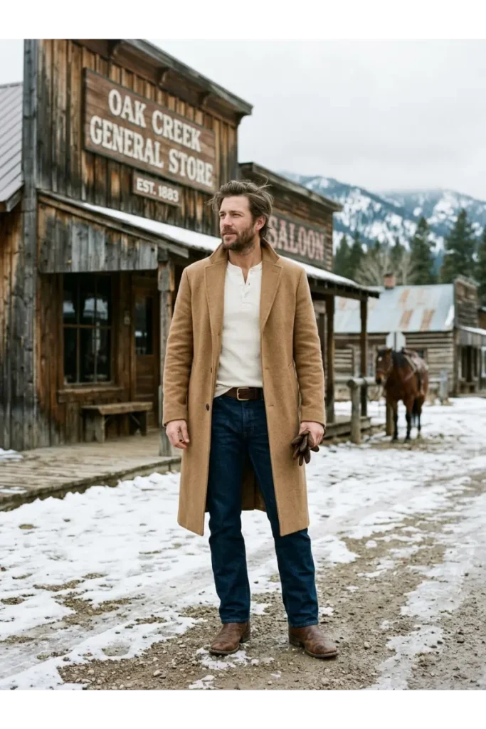 Cowboy Outfit with a Long Coat