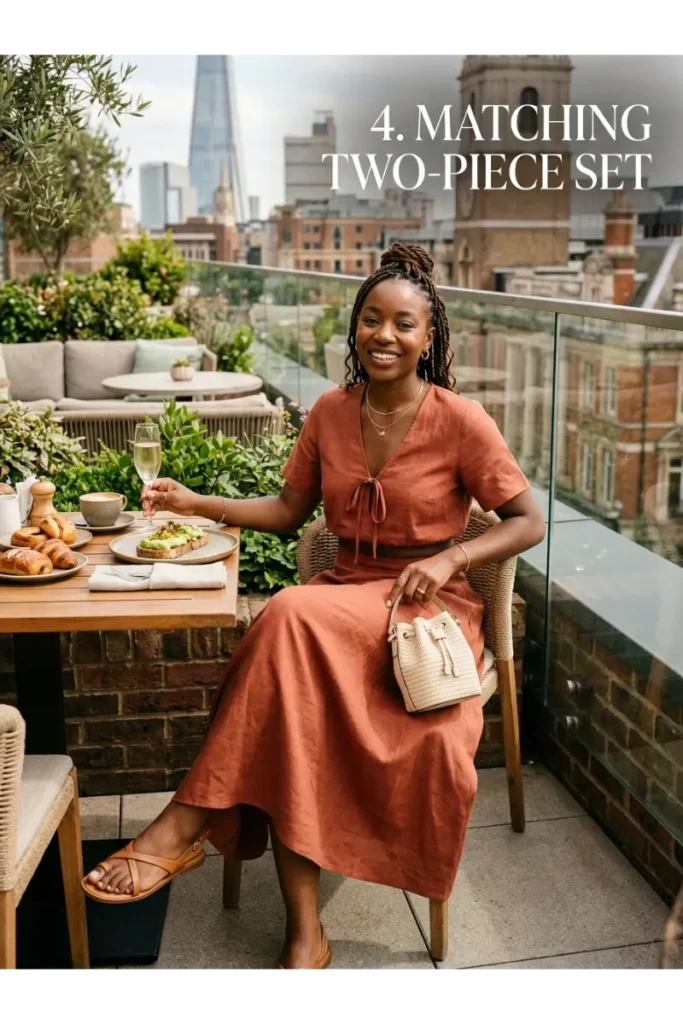 Brunch Outfit Ideas Black Women: 25 Stylish Looks for Every Vibe 5 Matching Two-Piece Set