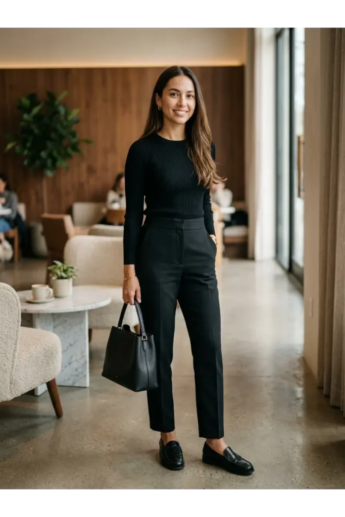 All-Black Outfit for a Minimalist Aesthetic