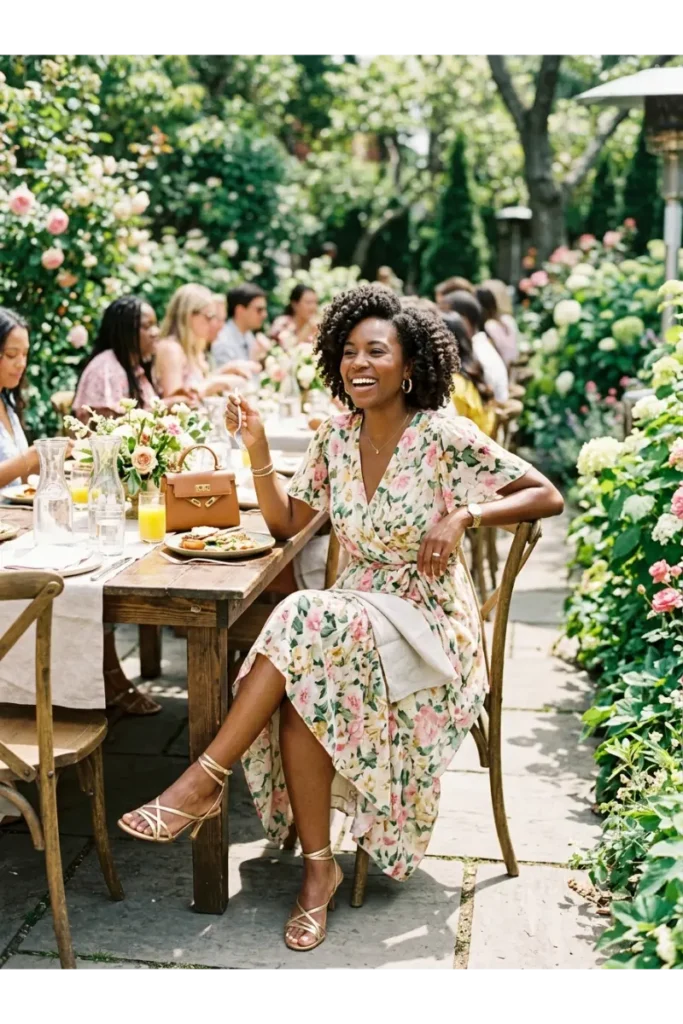 Brunch Outfit Ideas Black Women: 25 Stylish Looks for Every Vibe 8 Floral Dress for Spring Brunch