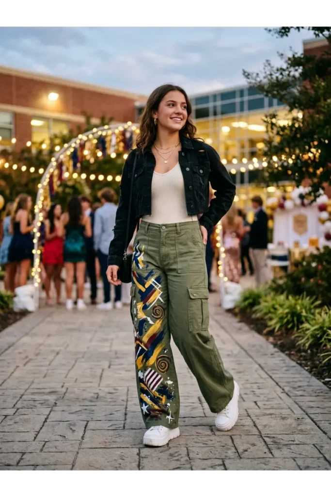 Senior Spirit Jeans and Pants: 25 Creative Ideas for Senior Year, Homecoming & School Spirit 8 Painted Homecoming Pants
