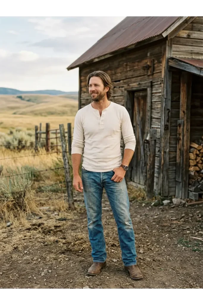 Cowboy Outfit with a Henley