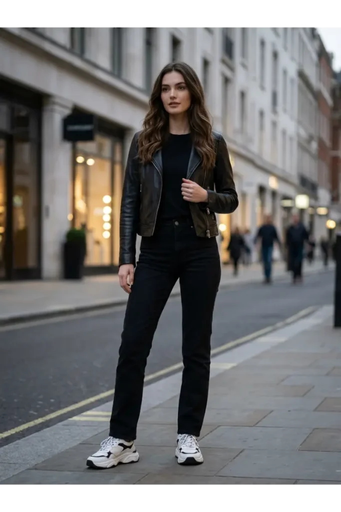 Dad Sneakers Outfit: 15 Stylish Ways to Wear Them in 2026 11 10. Dad Sneakers with Black Jeans