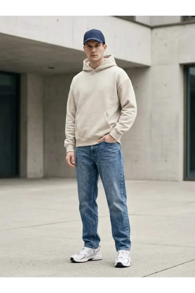 10. Dad Sneakers with a Hoodie