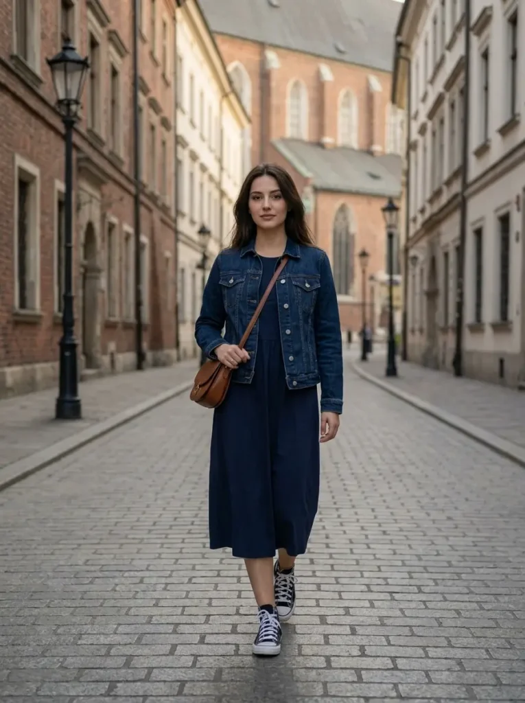 11 — High Top Sneakers with a Casual Dress