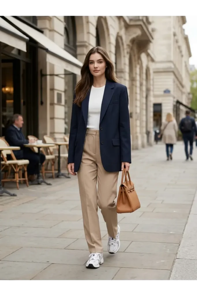 Dad Sneakers Outfit: 15 Stylish Ways to Wear Them in 2026 12 11. Dad Sneakers with a Blazer