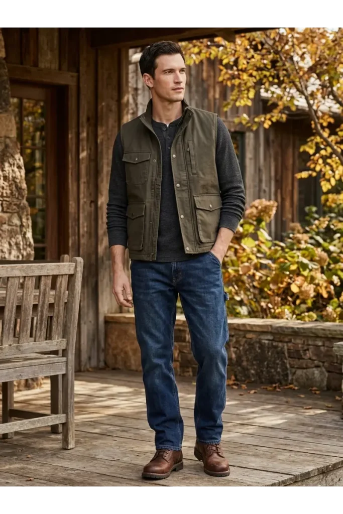 11. Workwear with a Utility Vest