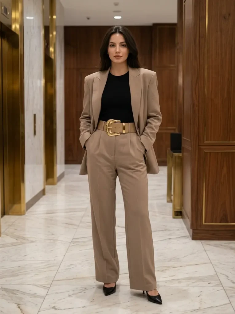 12 — Bold Suit with a Statement Belt