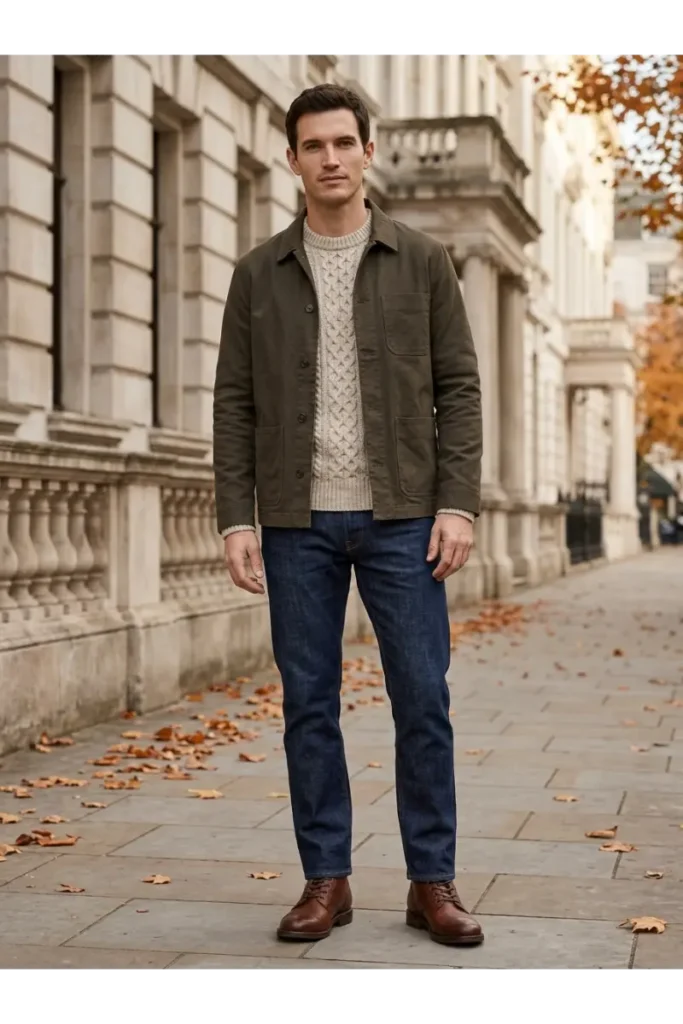 13. Workwear with a Knit Sweater