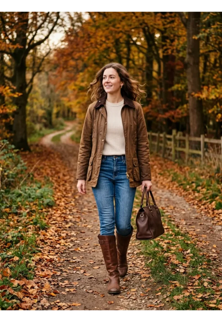 15. Barn Jacket with Denim and Boots