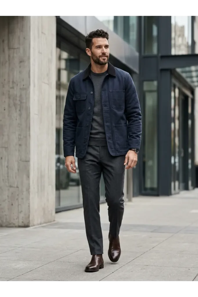 15. Modern Workwear with Tailored Trousers