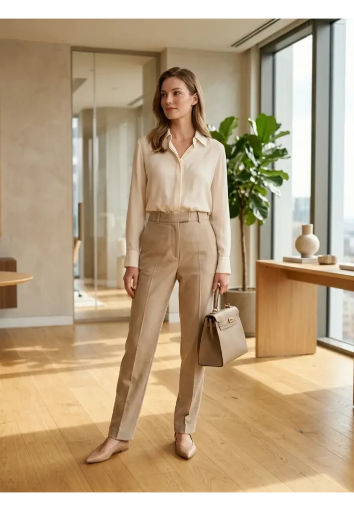 5 — Monochrome Beige Outfit