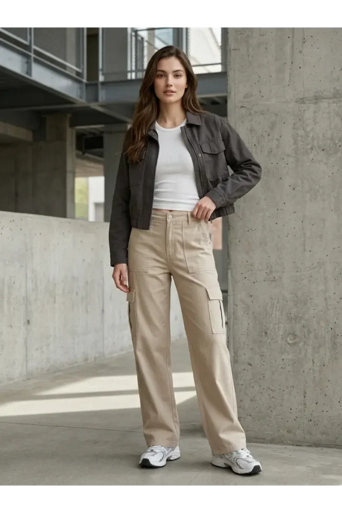 Dad Sneakers Outfit: 15 Stylish Ways to Wear Them in 2026 6 5. Dad Sneakers with Cargo Pants