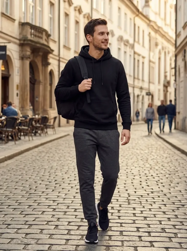 7 — Black Hoodie with Joggers