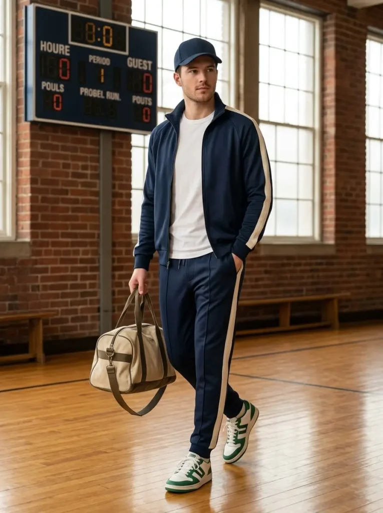 8 — Tracksuit with Retro Sneakers