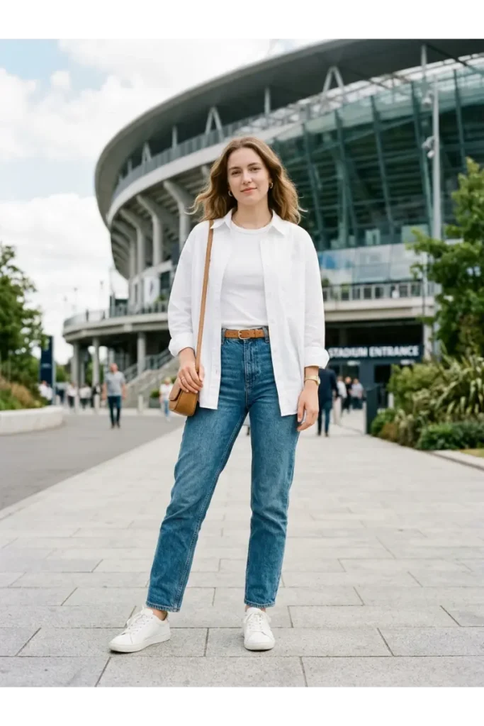 9. White Button Down with Jeans