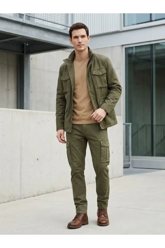 9. Workwear with Cargo Pants