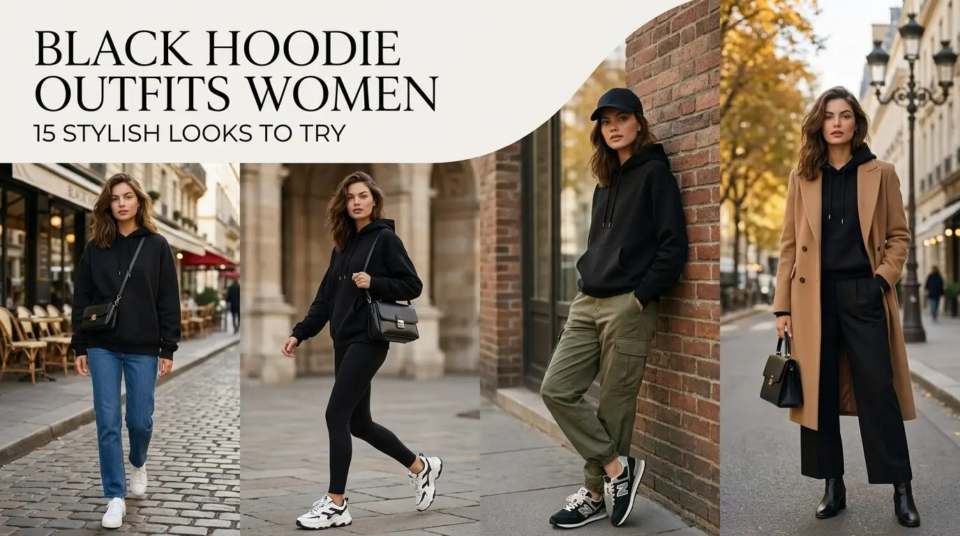 Black Hoodie Outfits Women