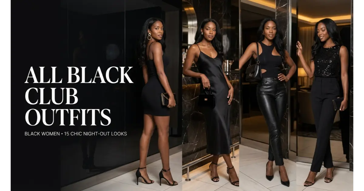 all black club outfit black women